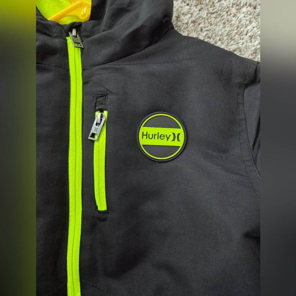 Hurley Kids Size 10/12 Black Winter Coat - Picture 3 of 7